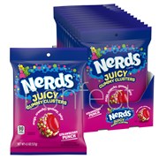 Nerds Juicy Gummy Cluster Strawberry Punch Peg Bags 127g  12 Pack