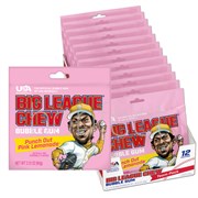 Big League Chew Punch Out Pink Lemonade Bubblegum Chewing Gum Pouch 60g  12 Pack