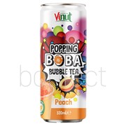 Vinut Popping Boba Peach 320ml  24 Pack