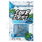 Sour Strips Candy Bag 96g  12 Pack  Blue Raspberry