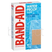 BandAid Waterproof Clear Large Strips 10 Pack