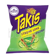 Barcel Takis Xtreme Lime Rolled Tortilla Chips 92g  20 Pack