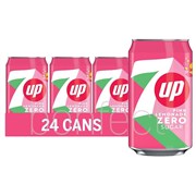 7UP Zero Pink Lemonade Can 330ml  24 Pack
