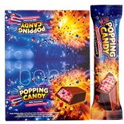 Beyoglu Popping Candy Milk Chocolate with Strawberry Cream Bar 35g  24 Pack