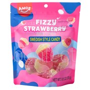 Amos Swedish Fizzy Strawberry 270g  12 Pack