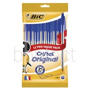 BIC Cristal Original Ballpoint Pens Blue 12 Pack