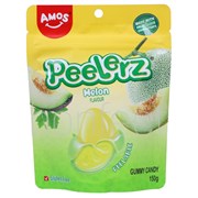 Amos Peelerz Gummy Melon Bag 150g  14 Pack
