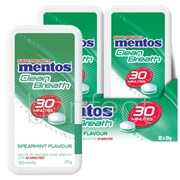Mentos Clean Breath Spearmint Flavour 21g  12 Pack