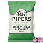 Pipers Burrow Hill Cider Vinegar Sea Salt Crisps 150g  8 Pack