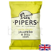 Pipers Upton Cheyney Jalapeno  Dill Crisps 150g  8 Pack